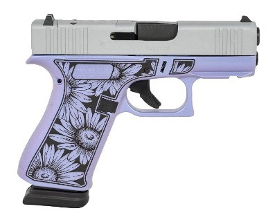 Glock Shark Coast 43X 9mm MOS Miss Daisy Purple 15 Round Capacity UX4350204NR15ORMDPUR - Image 1 of 1