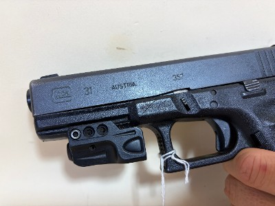USED Glock 31 Gen3 .357 SIG Pistol – Night Sights, Rail-Mounted Laser, One Magazine - Image 5 of 6