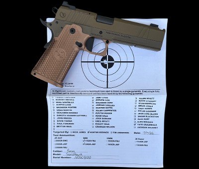 Nighthawk Sand Hawk TRS Comp IOS 9mm FDE Optics Ready 1911 2011 0803 Sandhawk - Image 3 of 3