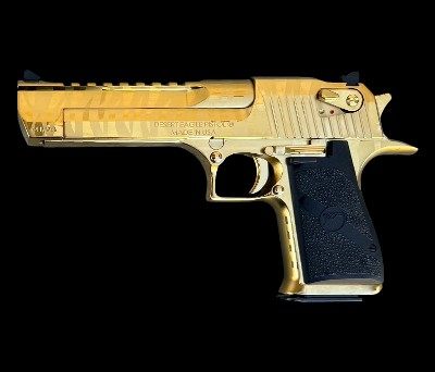 Factory Blem Magnum Research Desert Eagle 44 Mag Titanium Gold Tiger Stripe DE44TG-TS - Image 2 of 2