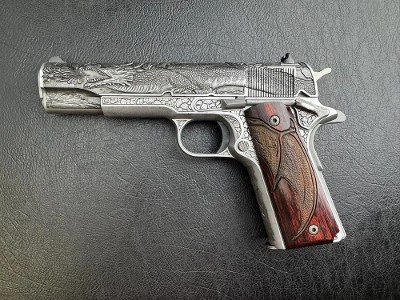 Colt 1911 Altamont Dragon 38 Super AAA Grade Engraving Stainless 5