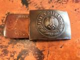 RARE WALTHER P38 9MM 1942 COLLECTORS INSCRIBED HOLSTER WITH BELT AND BUCKLE, 2 MAGAZINES - 13 of 15