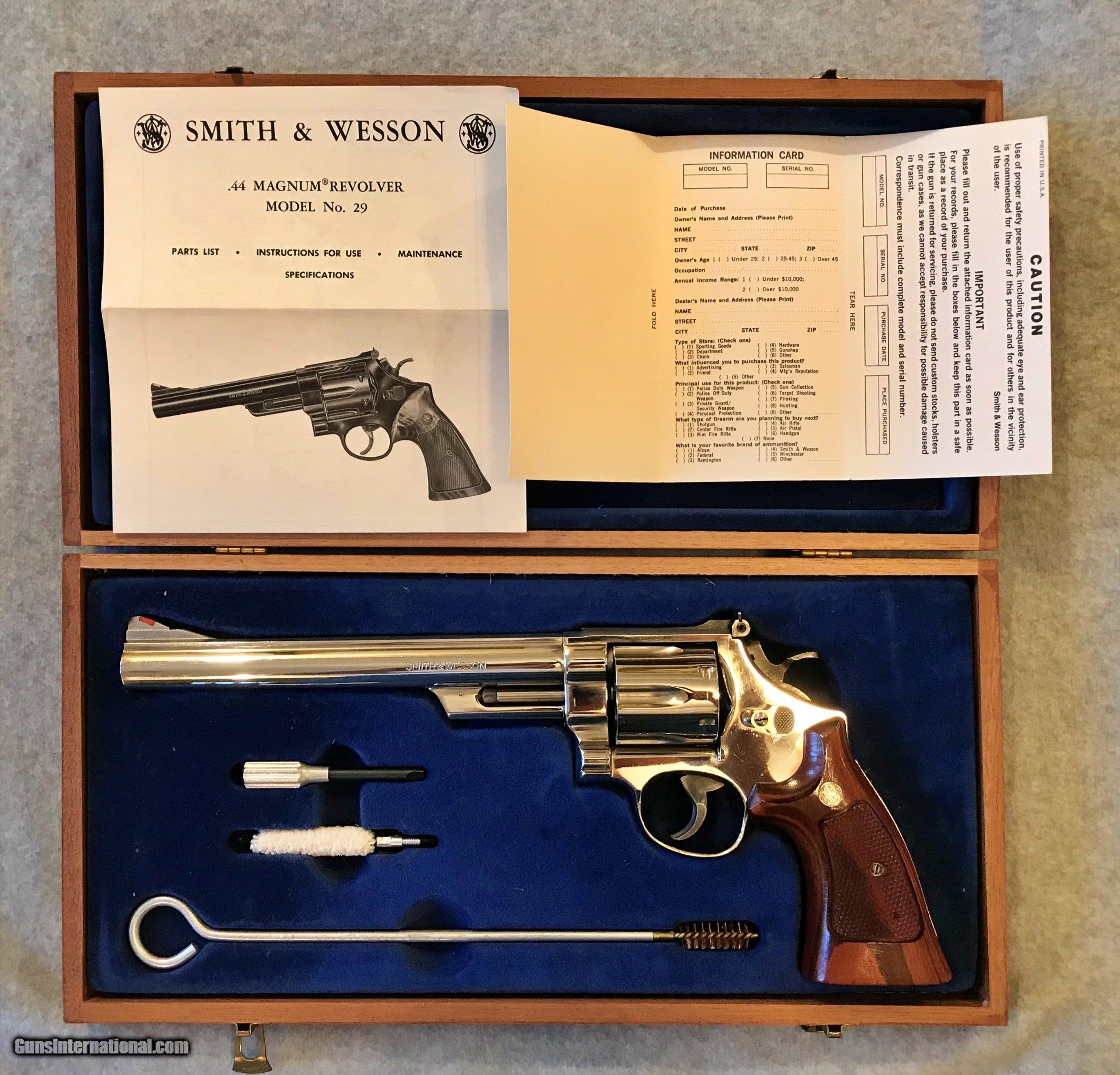SMITH & WESSON 29-3 NICKEL 44 MAG 8 3/8 BRL