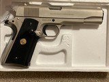 Colt 1981 series 70 Government Model 1911 .45 auto satin nickel finish NIB - 2 of 9