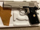 Colt 1981 series 70 Government Model 1911 .45 auto satin nickel finish NIB - 1 of 9