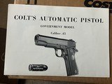 Vintage 1968 Colt Government Model 45 Auto pre series 70 Unfired NIB - 9 of 13