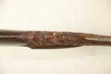 1700s Engraved Belgian Flintlock Double Barrel Shotgun with Carved Stock - 6 of 17
