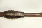 1700s Engraved Belgian Flintlock Double Barrel Shotgun with Carved Stock - 12 of 17