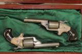 1864 Cased Engraved Set of Moore’s Patent Firearms Co. Revolvers / BEAUTIFUL Matching Pair of Smith & Wesson’s Successful Competitors - 2 of 17