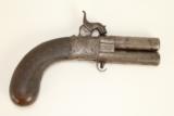 Antique Engraved English Boxlock Swivel Barrel Percussion Pistol - 3 of 6
