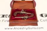 Antique 1770s Jackson of Tenterden English Flintlock Pistols Revolutionary War Era Cased Matching Pistols - 2 of 11