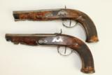 Antique 1800s Brescian Crescenzio Dueling Percussion Matching Pistols Italian Made - 15 of 15