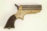 Antique 1859 Sharps Model 1 Pepperbox Civil War with BEAUTIFUL Gutta Percha Grips & Brass Frame - 2 of 9
