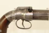Antique 1830-1865 Allen & Thurber Bar Hammer Pepperbox First American Double Action Revolving Pistol - 4 of 22