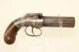 Antique 1830-1865 Allen & Thurber Bar Hammer Pepperbox First American Double Action Revolving Pistol - 1 of 22