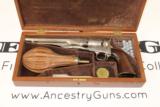 Rare Antique Civil War NICKEL Colt Model 1860 Army Revolver In Case with Accoutrements - 1 of 25
