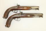 Antique Percussion Dueling Pistols: Ornate, Big Bore, Matching Pair - 1 of 25