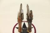 RARE Pair of Antique 18th Century Spanish Empire Military Patilla Flintlock Pistols - 1 of 25