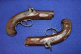 CASED Pair of HENRY DERINGER Percussion Pistols - 1 of 25