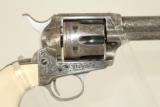 Harris CUSTOM Engraved Colt SAA Peacemaker Revolver with Gold, Ivory & Letter - 14 of 17