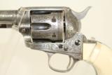 Harris CUSTOM Engraved Colt SAA Peacemaker Revolver with Gold, Ivory & Letter - 1 of 17