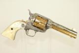 STUNNING TEXAS Shipped & Lettered Colt Frontier SAA with Engraving, Gold & Pearl Grips - 14 of 19