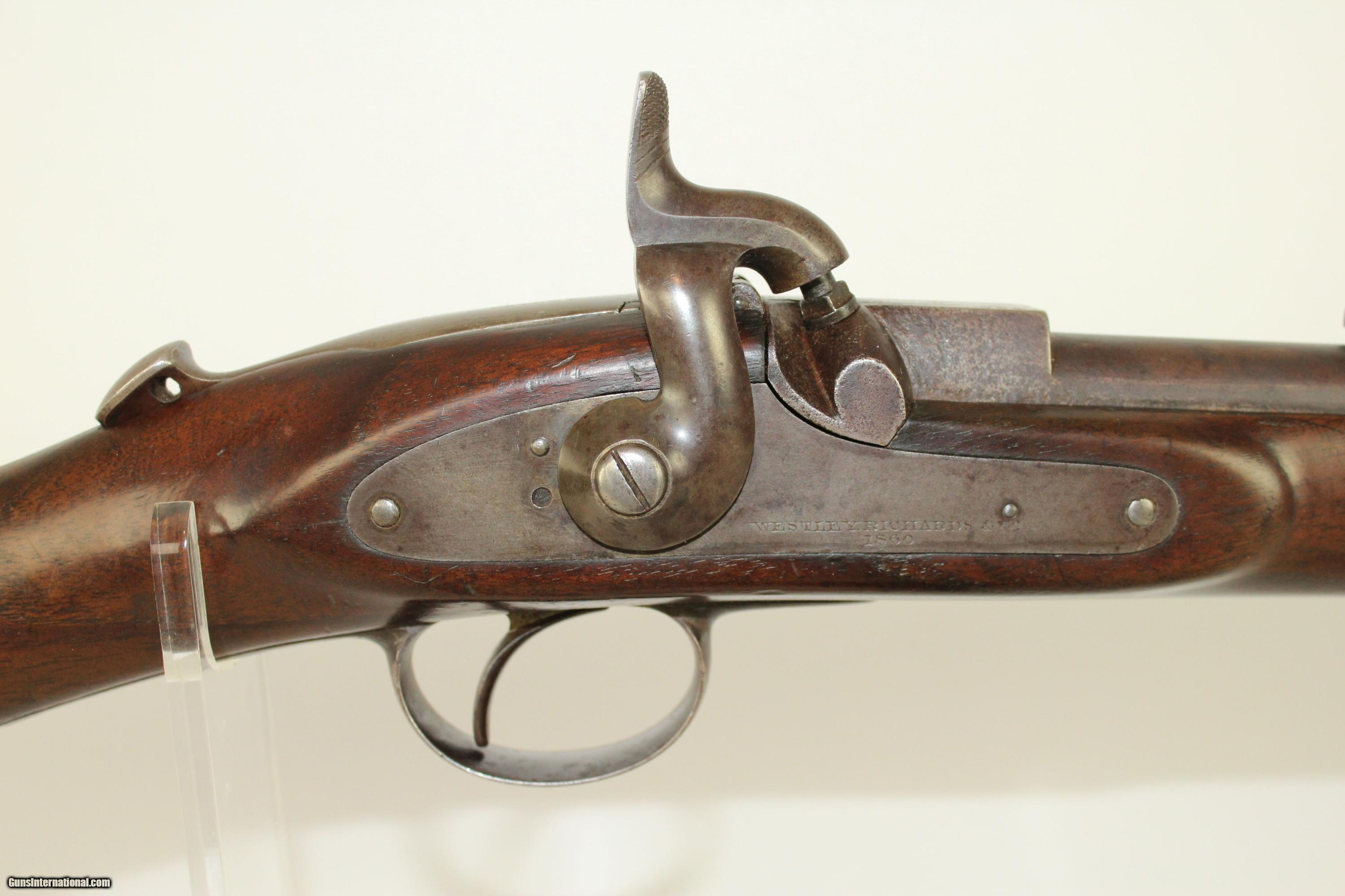 FINE & EARLY Antique Westley Richards Monkey Tail Carbine with 1860 Date