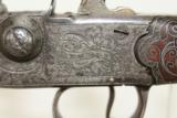 ORNATE Inlaid & Silver Mounted Bunney of London Flintlock Pistol - 6 of 18