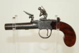  FLINTLOCK Antique BRITISH Pocket or MUFF Pistol - 7 of 10