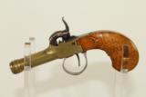  TINY 1800s Antique BELGIAN Pocket or Muff Pistol - 1 of 9