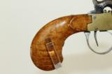  TINY 1800s Antique BELGIAN Pocket or Muff Pistol - 8 of 9