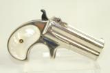  GORGEOUS Nickel & Blue Remington Double Deringer - 1 of 9