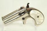  GORGEOUS Nickel & Blue Remington Double Deringer - 7 of 9