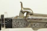  ENGRAVED Euro Double Barrel SxS Pinfire Revolver - 3 of 9