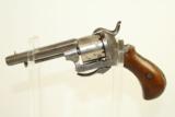  GERMAN Proofed FOLDING TRIGGER Pinfire Revolver - 1 of 8
