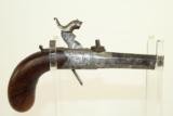  NICE 1840s ENGLISH Antique CLARKE Pocket Pistol - 3 of 8