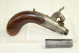  NICE 1840s ENGLISH Antique CLARKE Pocket Pistol - 7 of 8