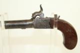  NICE 1840s ENGLISH Antique WM. WALLAS Pocket Pistol - 1 of 7
