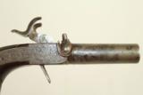  Large Bore 1840s EUROPEAN Antique Pocket Pistol - 2 of 7