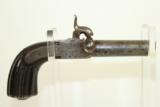  Large Bore 1840s EUROPEAN Antique Pocket Pistol - 1 of 7