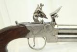  SCARCE Antique BRITISH Tap Action Flintlock Pistol - 8 of 9