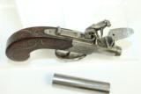  c1760 ENGLISH Antique SHARPE FLINTLOCK Boot Pistol - 7 of 7