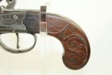  c1760 ENGLISH Antique SHARPE FLINTLOCK Boot Pistol - 3 of 7