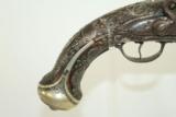  INCREDIBLE Engraved COLONIAL Flintlock Pistol 1700 - 5 of 16