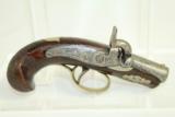  c. 1850 Andrew WURFFLEIN Antique DERINGER Pistol - 1 of 8