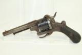  FINE Engraved EUGENE LEFAUCHEUX Pinfire Revolver - 1 of 12