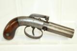  RARE Hand-Turn 3 Shot MANHATTAN Pepperbox Revolver - 6 of 6