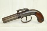  RARE Hand-Turn 3 Shot MANHATTAN Pepperbox Revolver - 2 of 6