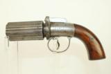  CASED British Antique PEPPERBOX 8 Shot Revolver - 5 of 16