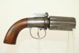  CASED British Antique PEPPERBOX 8 Shot Revolver - 13 of 16